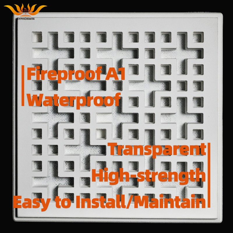 Soundproof 795X795X15mm Gypsum Panel with Antibacterial Property
