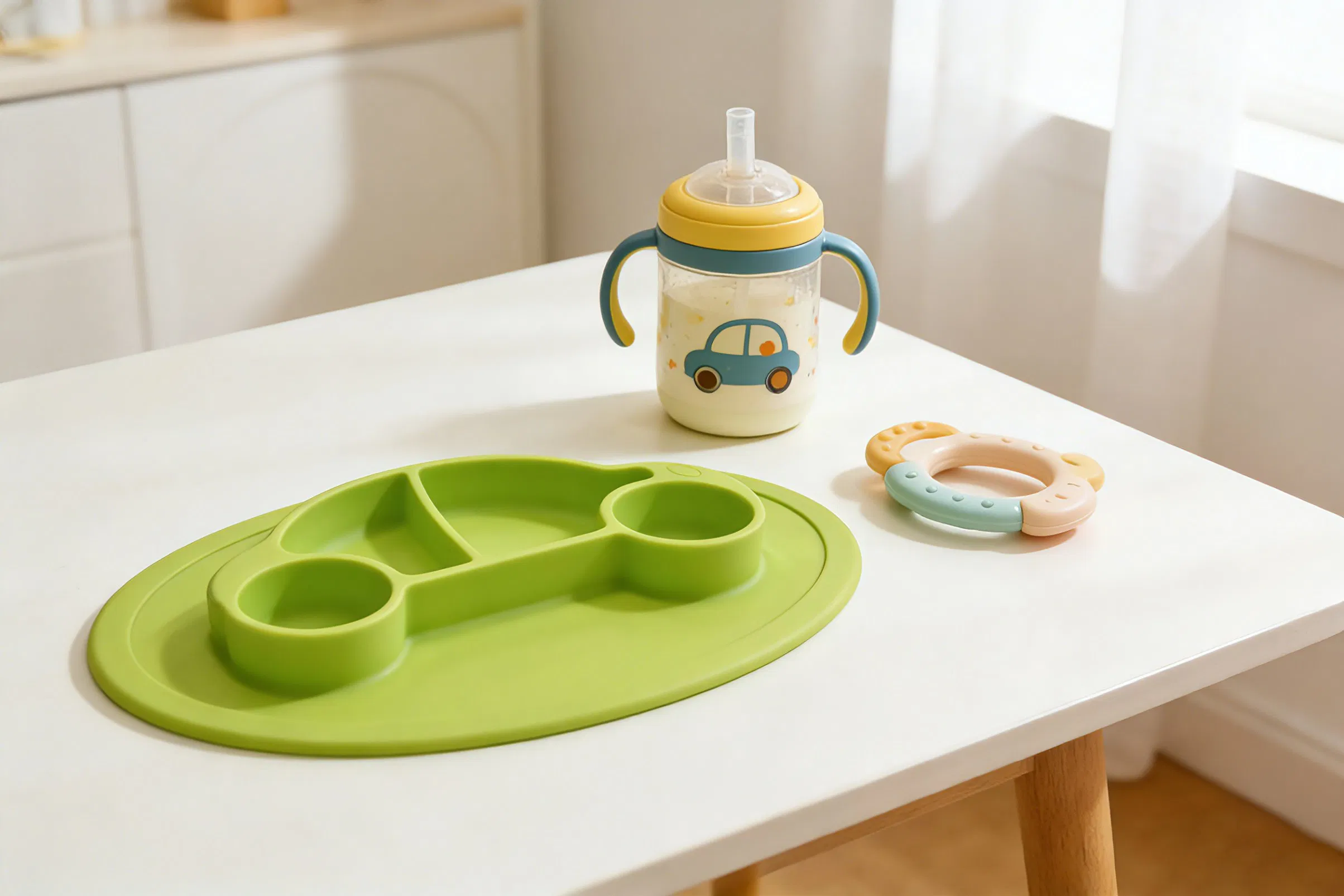 Food-Grade Silicone Safe Kids Bowl