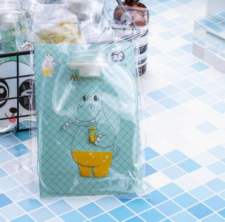 New Style Transparent Cartoon PVC Water Injection Hot Water Bottle