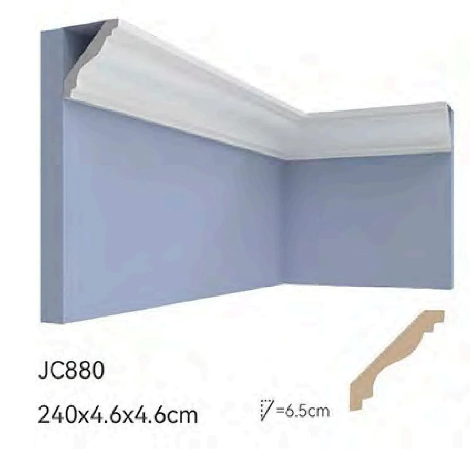 Primed PS Crown Mouldings Wall and Ceiling Decorative Finger-Jointed Moldings