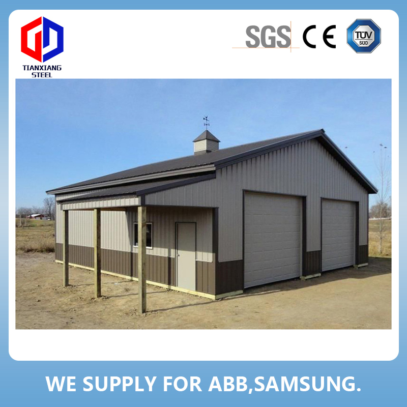 China Large Span Light Steel Structure Workshop Metal Garage Workshop for Sale