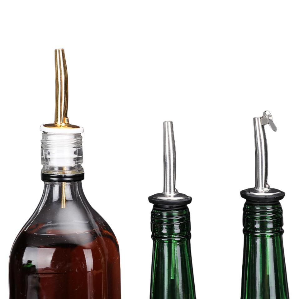 Plastic Top Lid Slow Flow Silicone Stainless Steel Glass Bottle Stopper Flip Top Drip Free Wine Pourer