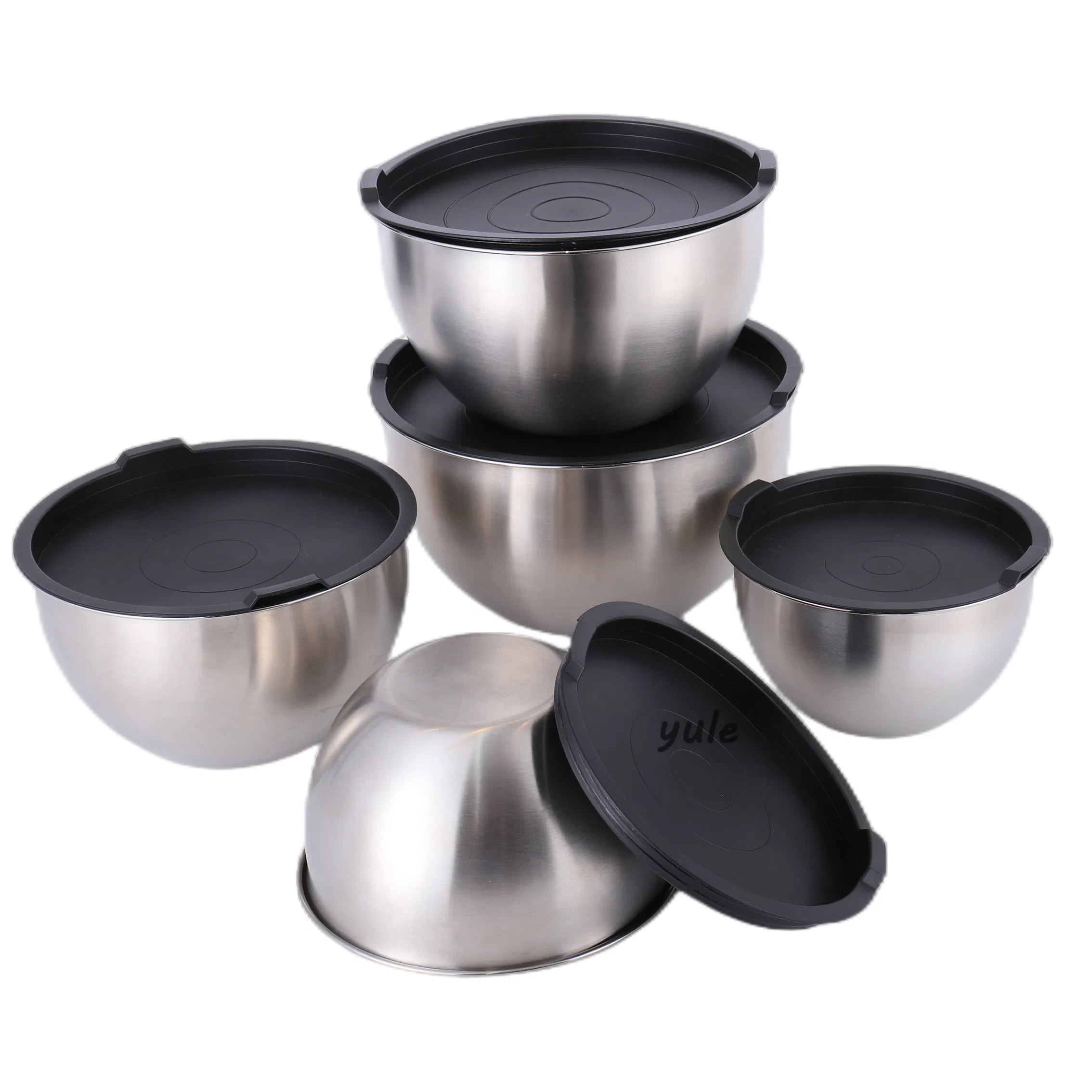 Best Selling Vegetable Food Serving Foldable Bowl Stainless Steel in Acciaio Inox Bol Colorful Coating France Mixing Bowl