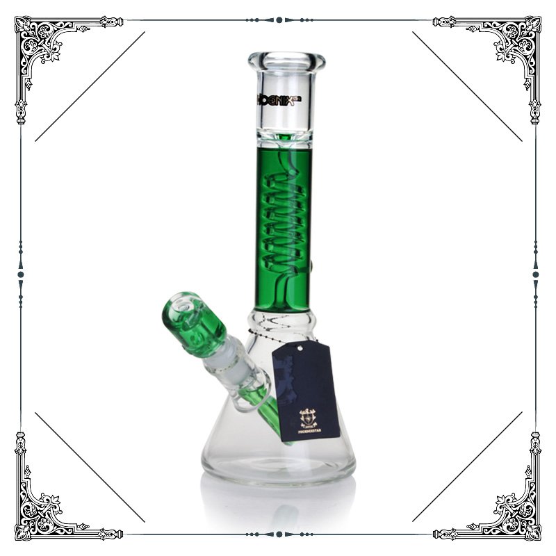 Mini Hookah Phoenix Star 12 Inches Freezable Glycerin Coil Beaker Glass Water Pipe for Smoking