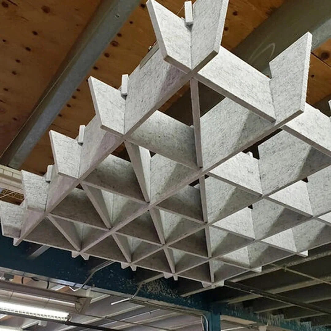 Blade Polyester Fiber Acoustic Ceiling Panel Tile in The Office Space