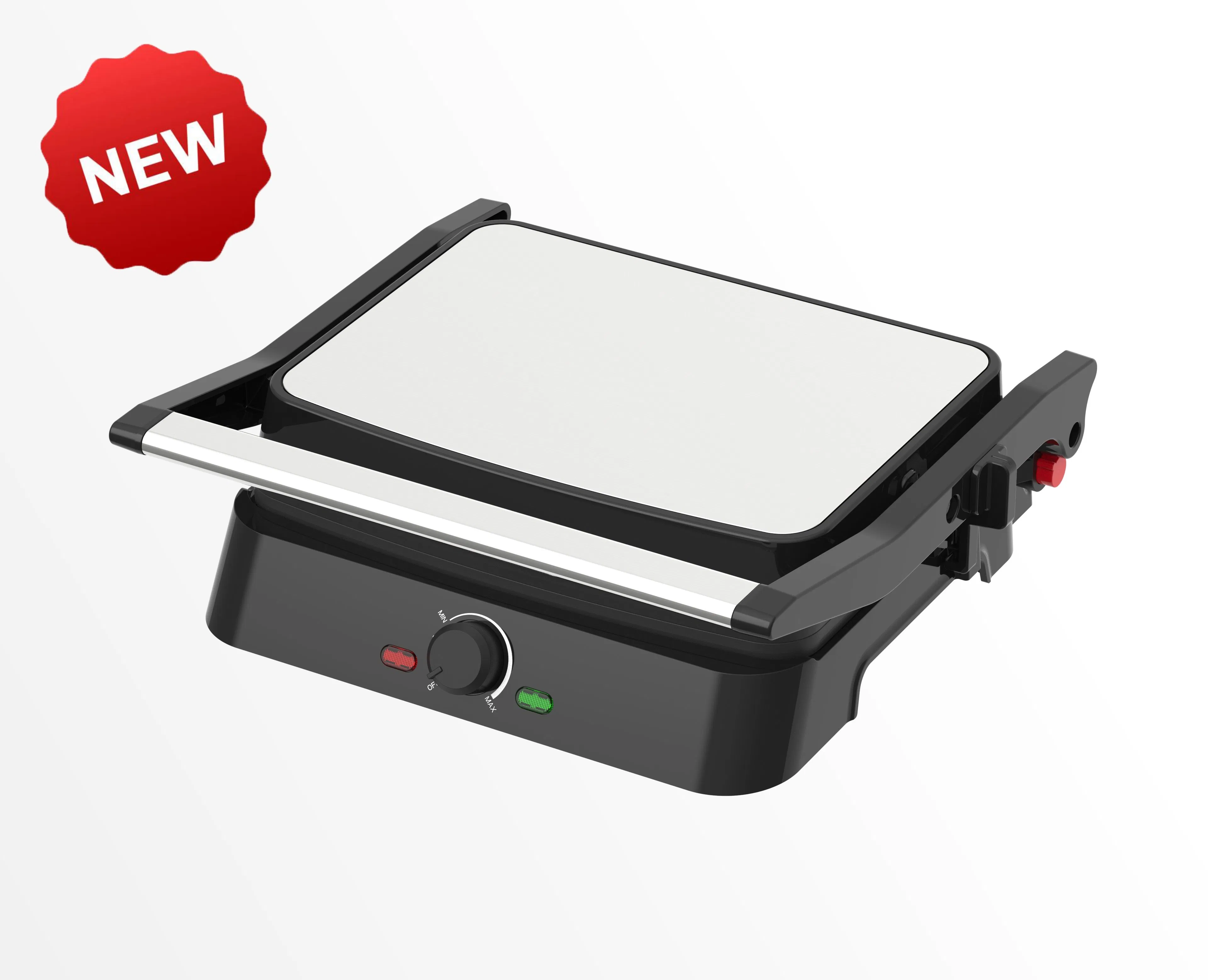China-Made Non-Stick Panini Press Grill with Large Non-Stick Plates for Gourmet Sandwiches