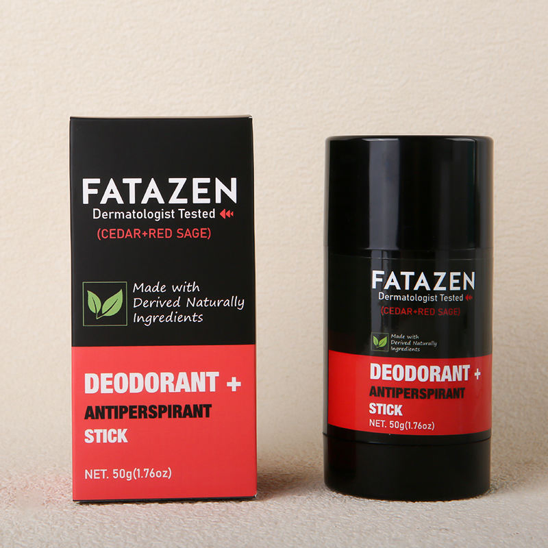 Fatazen Dermatologist Tested Deodorant Anti-Odorant Stick Natural Cedar Red Sage Fragrance Sweat Odor Balm Deodorant Stick