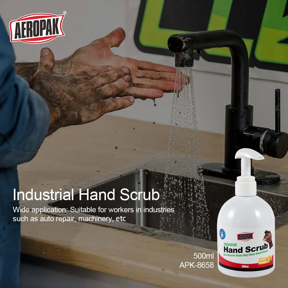 Aeropak 500ml Bottle Abrasive Granules Industrial Hand Scrub Hand Soap for Mechanics in The Automotive Industry and Constructors