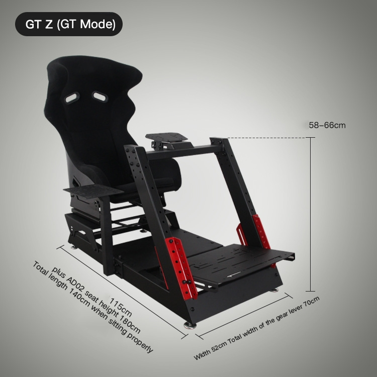 Custom Dual Mode Racing Simulator Game Seat F1t300ddpro Direct Drive Steering Wheel Stand