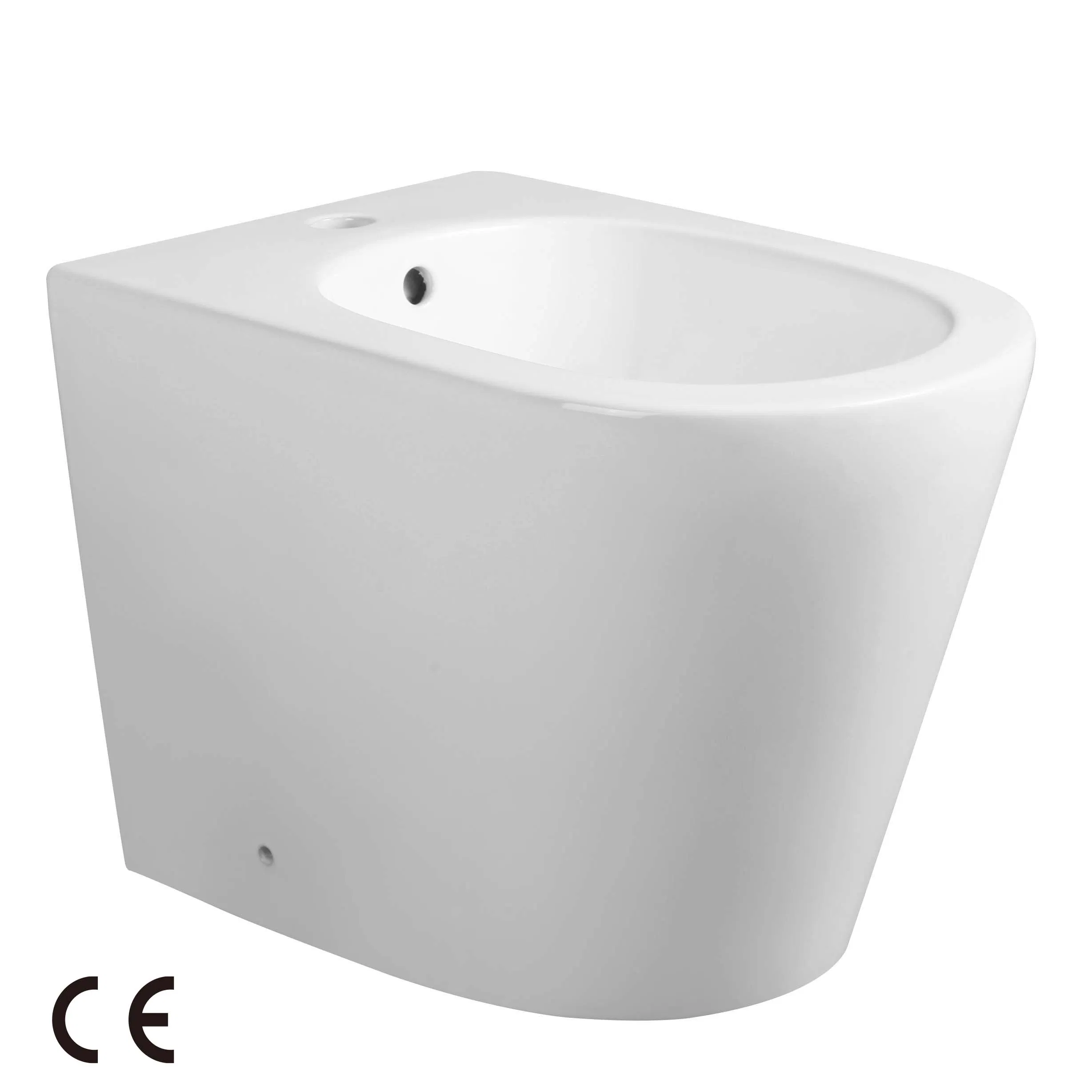 Elongated Style White Glazed Floor Mounted Floor Standing Bidet