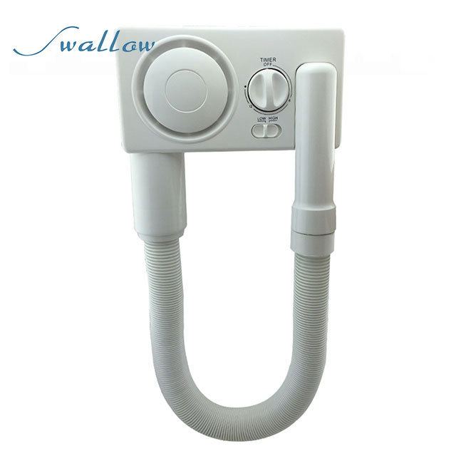 Swallow Wall Mounted Hotel Hair Dryer White 2kw, White ABS AV&T Wall Mounted Hair Dryer