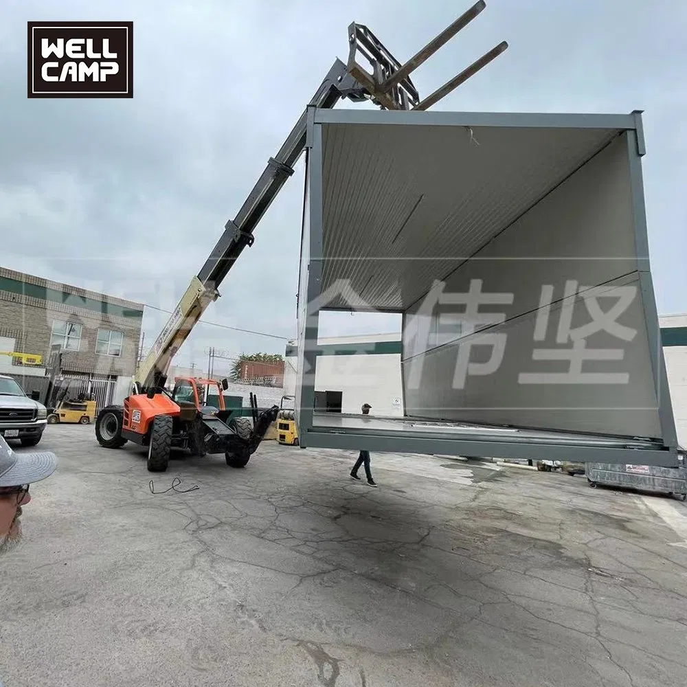 Hot Sale Dormitories Caravan Flat Pack Home Space Saving Foldable Container Homes Price