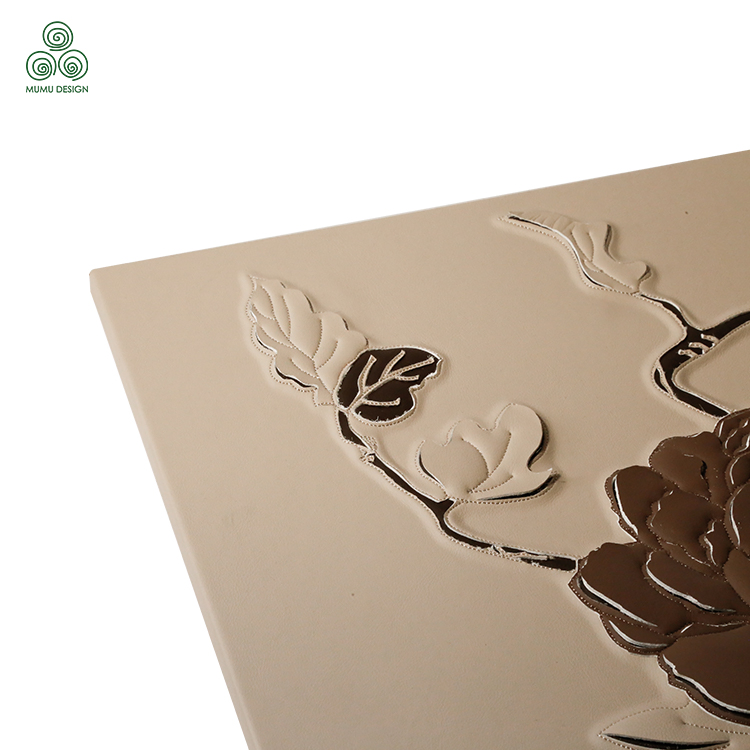 Precision Leather Wall Art with Intricate Patterns and Shadow Play Effects