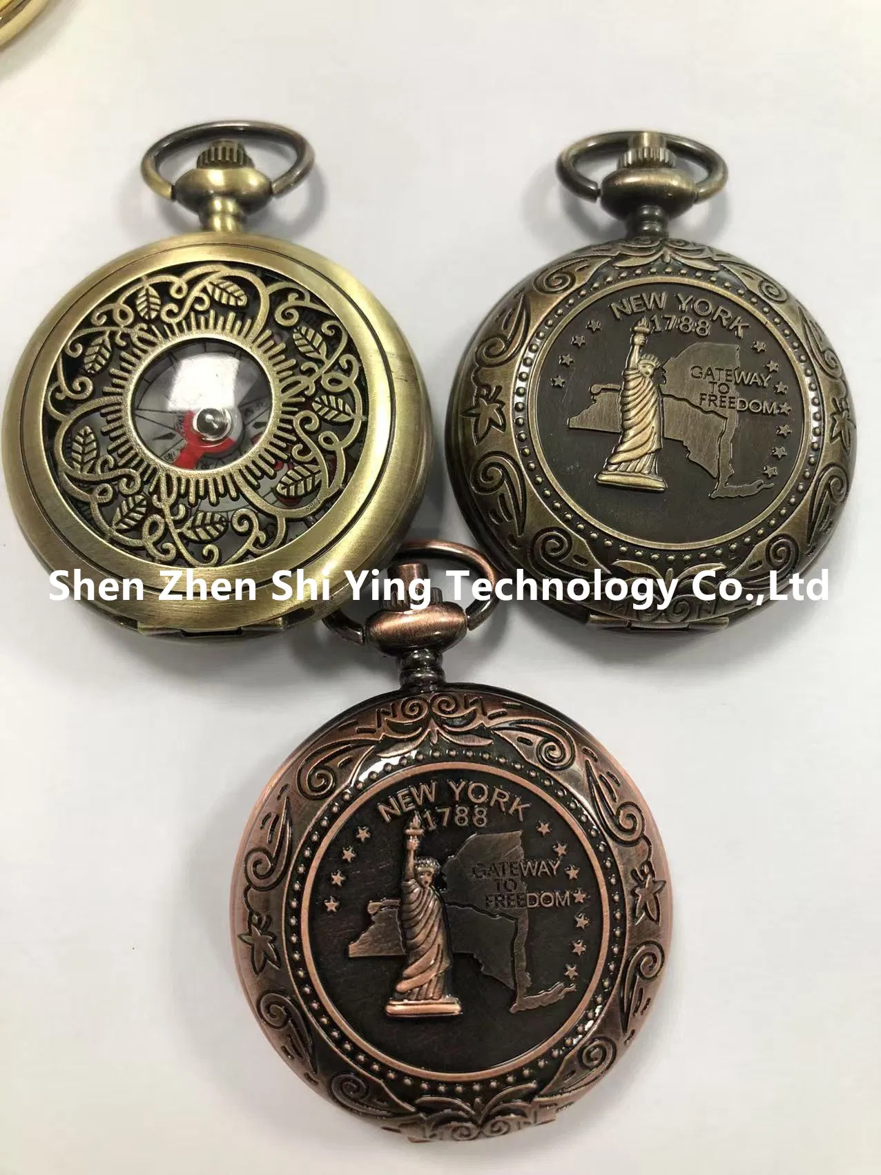 Custom Logo Japan Movement Vintage Ladies Pendant Pocket Watch with Chain