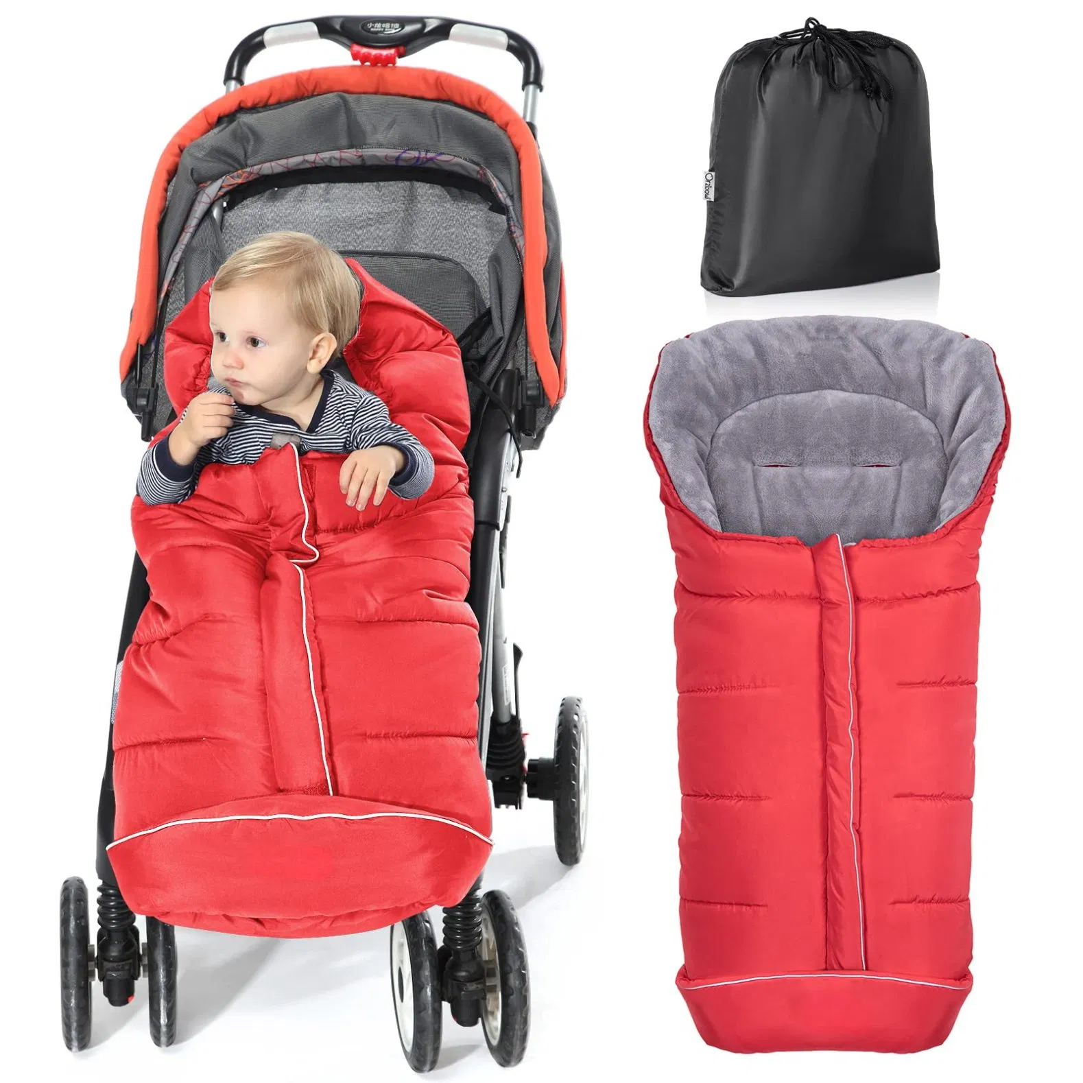 Winter Warm Baby Bunting Bag Water-Repellent Stroller Sleeping Bag Cold Weather