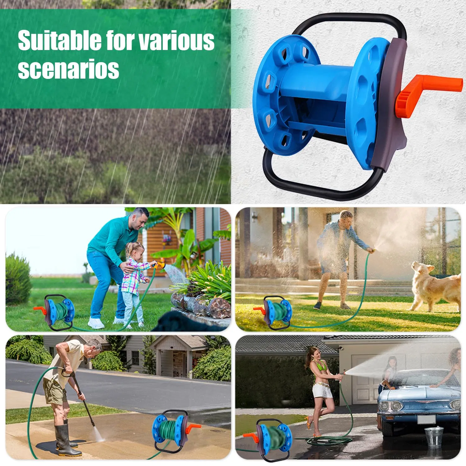 Discount Price Lightweight Portable Water Pipe Car Roll Garden Hose Reel
