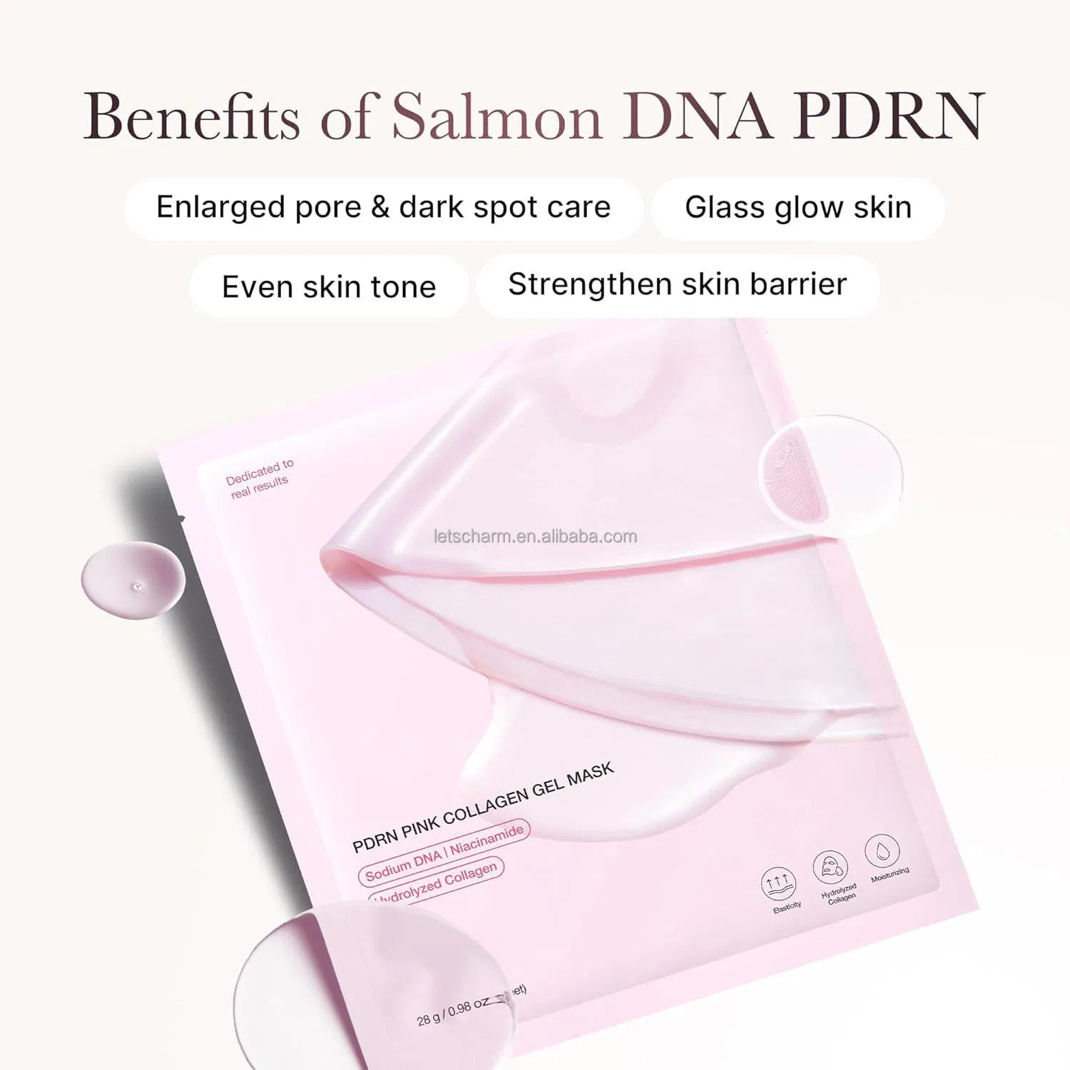 Ls054 OEM Custom DNA Pdrn Pink Collagen Jelly Night Mask
