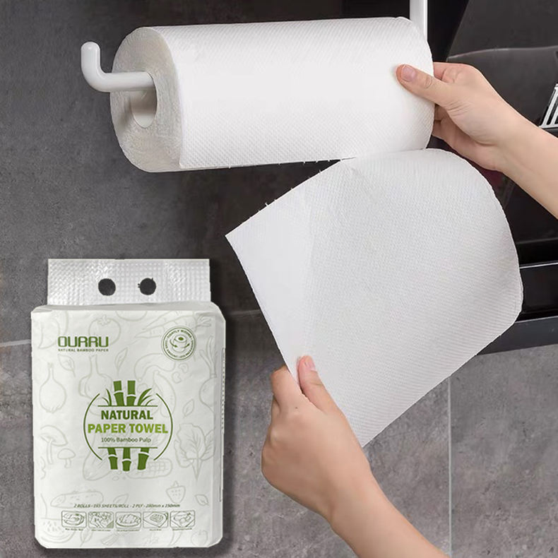 Dust-Free Mega Roll Kitchen Tissue Paper Bamboo Kitchen Towel Paper