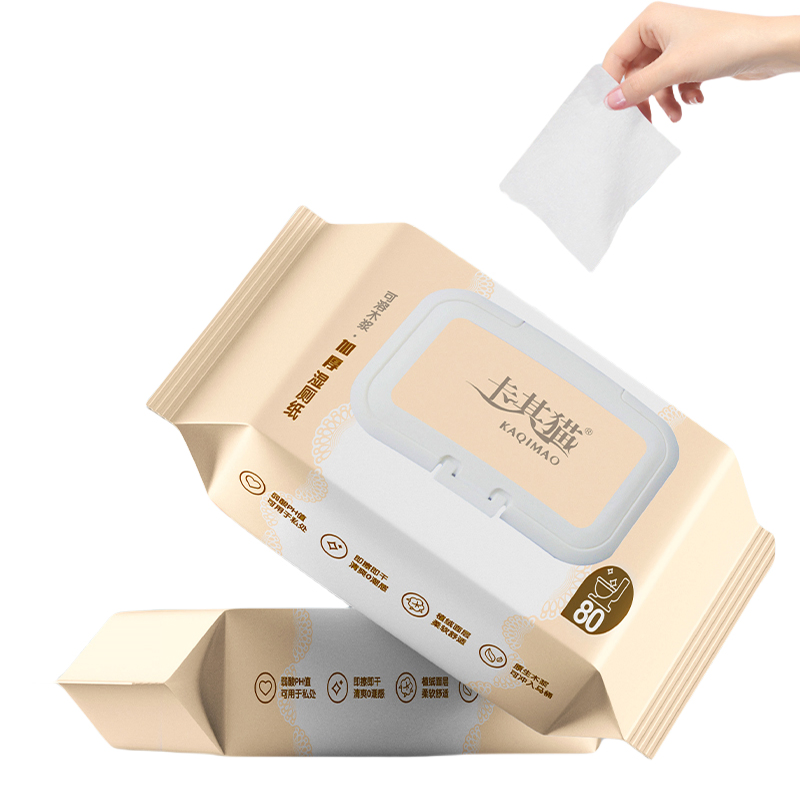 80PCS High Quality Soft Organic Flushable Portable Wet Toilet Tissue