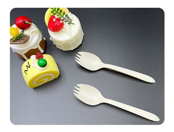 Biodegradable Spork Disposable Spoon and Fork in One for Fruit Fork Dessert