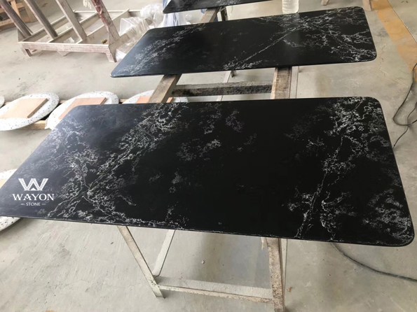 Wayon Quartz Table Top Black Series Stone Quartz Slab Price Counter Tops Artificial Quartz Stone Zero Silica
