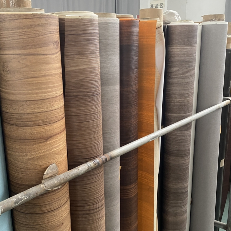 Custom PVC Wooden Texture Embossed Film Wood Design PVC Decorative Laminating Film for PVC Laminated Sheet
