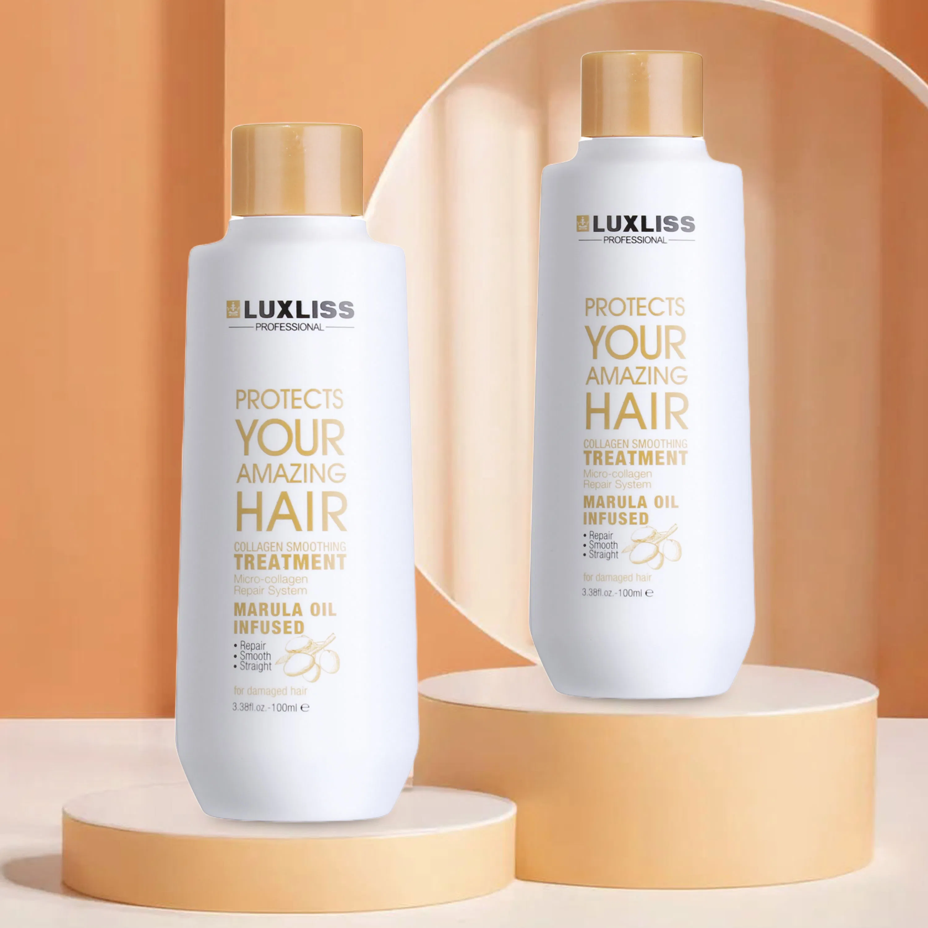Luxliss Marula Oil Straightening Smoothing Collagen Hair Treatment Cream Hair Salon Products