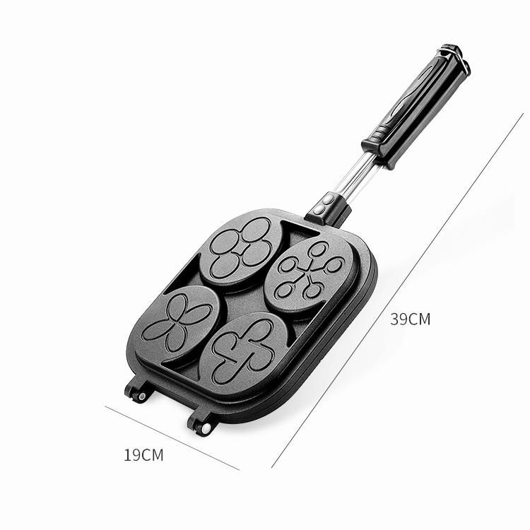 Профессиональная квадратная сковорода вок с 4 ячейками для омлета