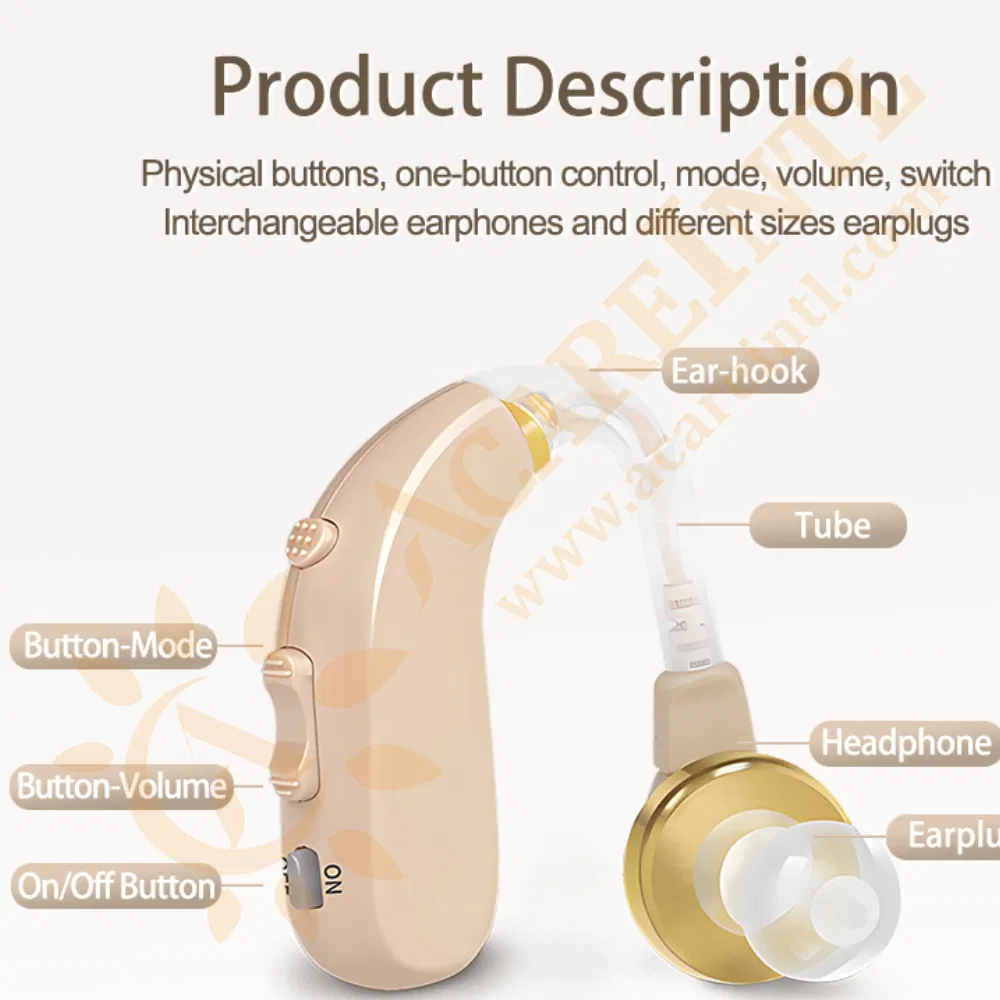 Rechargeable Digital Hearing Aids Behind The Ear Hearing Amplifier Receiver in Canal