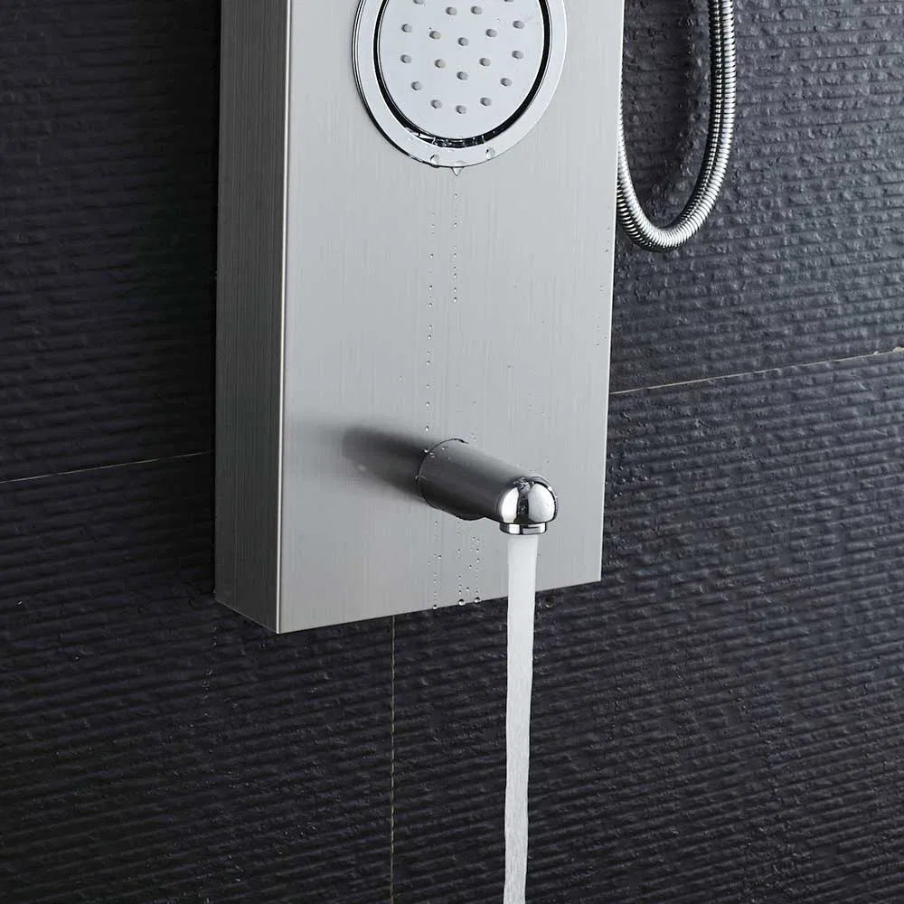 Factory Direct Price Satin Staniless Steel panel Shower