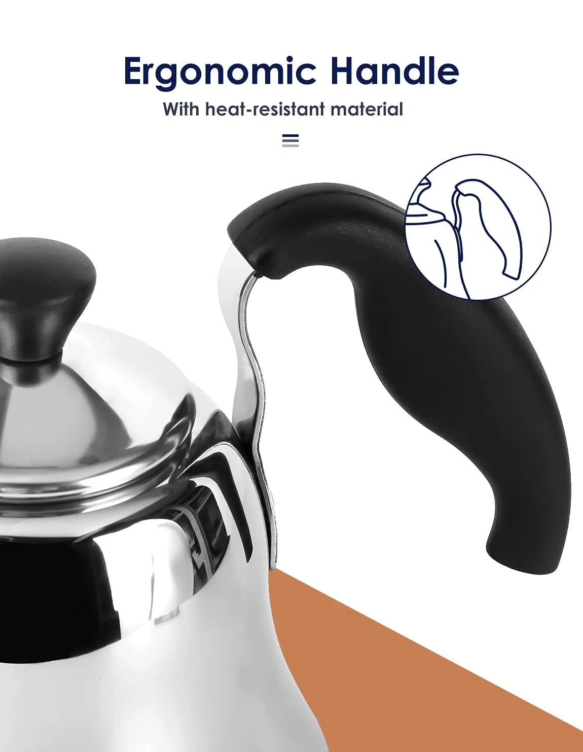 Hot Sale Silver Stovetop Gooseneck Pour Over Coffee Tea Kettle