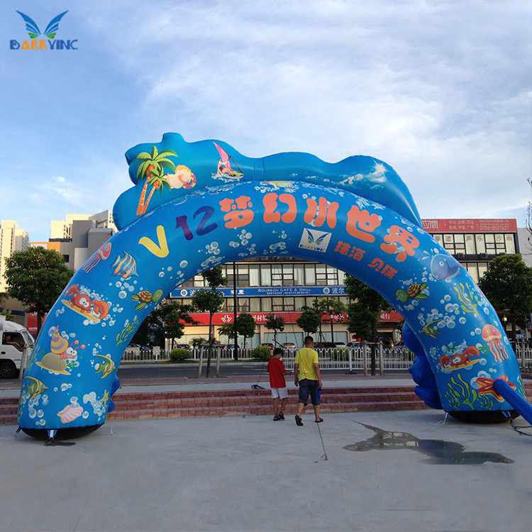 3-10m Outdoor Custom Advertising Bicycle Inflatable Start Line Arches Inflatable Race Arch
