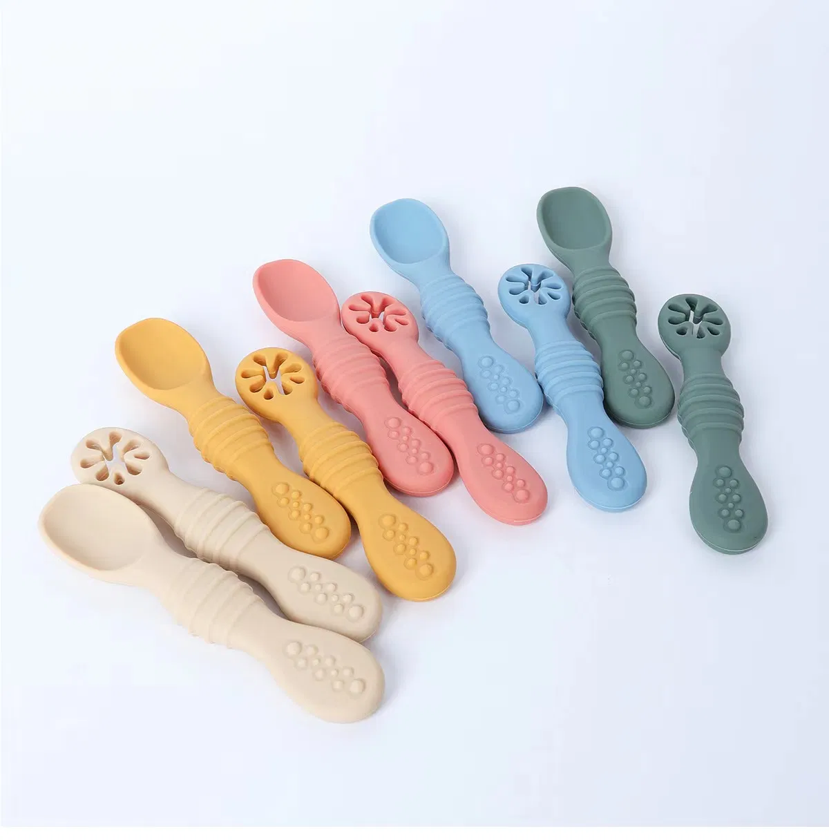 Babies Mini Soup Silicone Spoon Baby Feeding Spoon