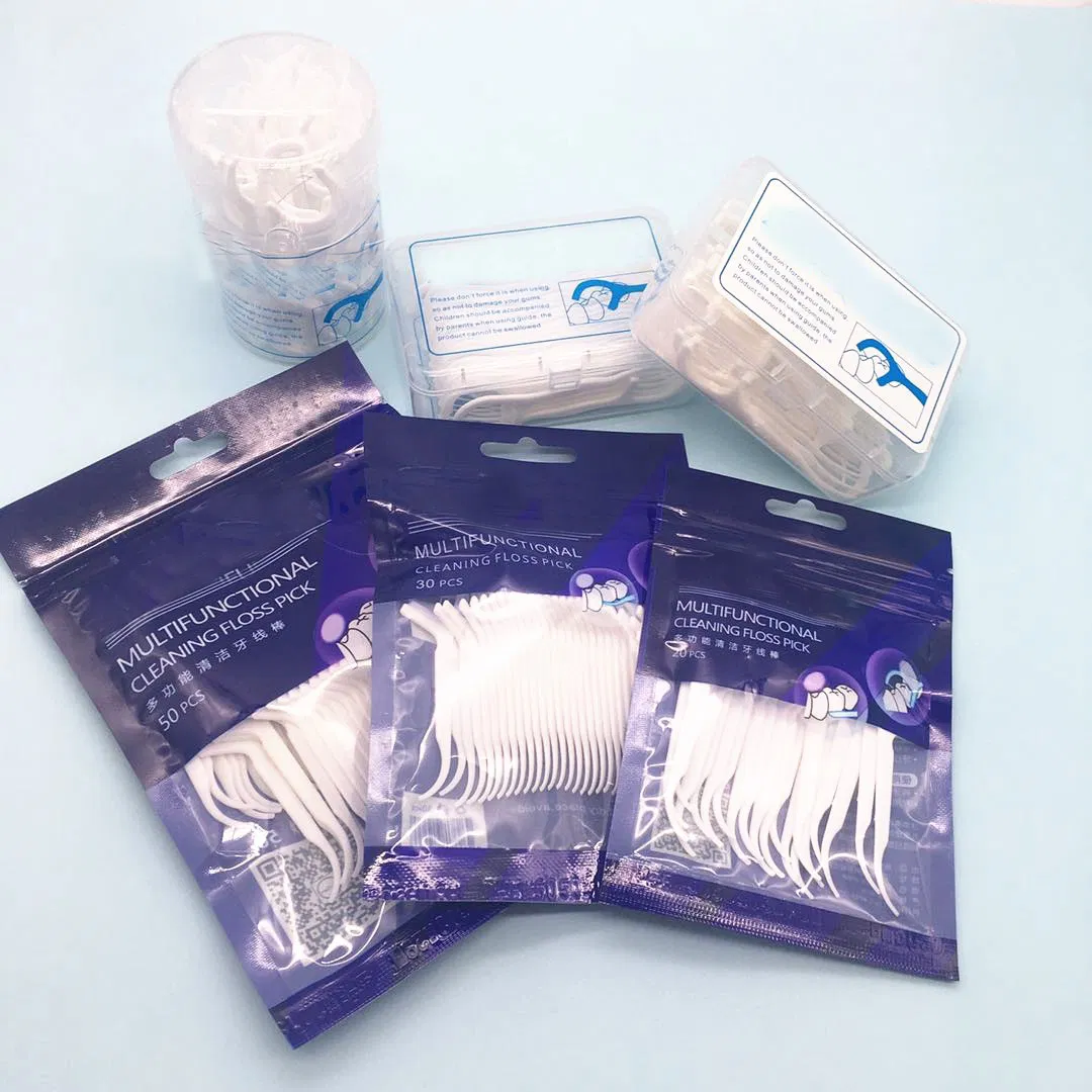 Custom Plastic Dental Floss Pick for Oral Cleaning Toothpick with CE
