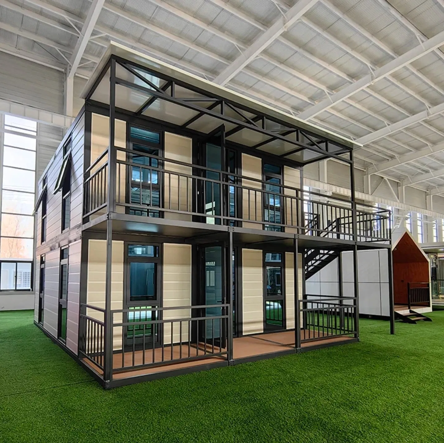 CE ISO Approved Hot Sale Double-Story Flat-Roof Expandable Container House with Bathroom and Kitchen Quickly Assemble Foldable Prefabricated House