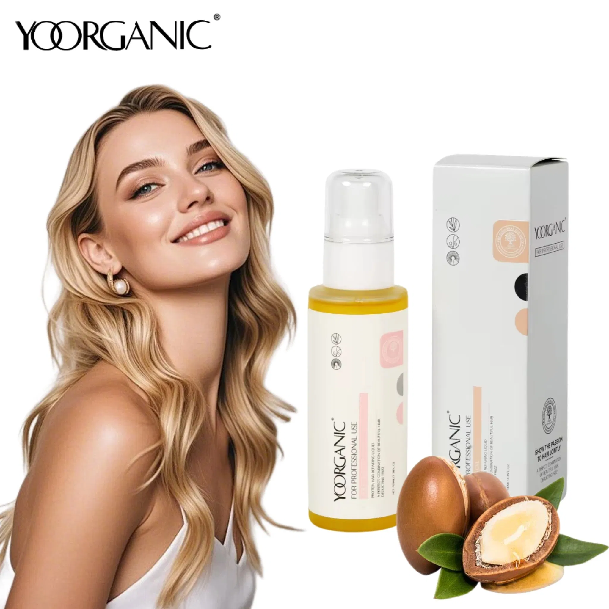 2024 Years Hot Wholesale Yoorganic Organic and Natural Pure Moroccan Argan Oil for Hair/Wigs/Beard Treatment