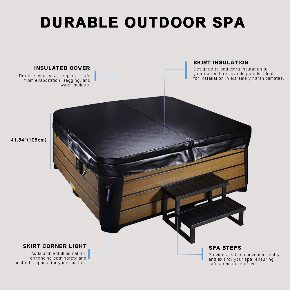 Sunrans Hot Sale Luxury Outdoor 5 Person Hottub Whirlpool SPA Bathtub Balboa Hot Tub