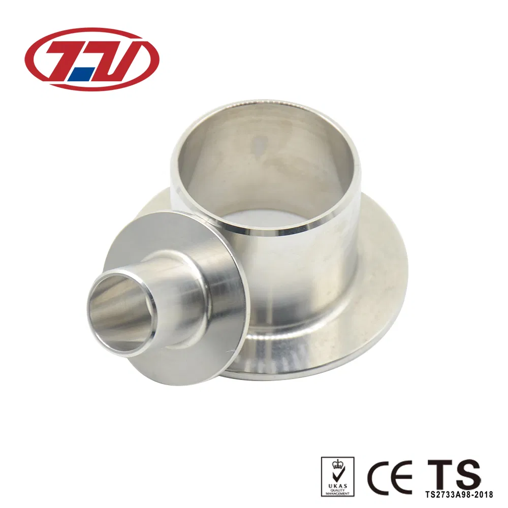 OEM Stainless Steel Sanitary PED Anti-Corrosion Weld Stub End with Flanges