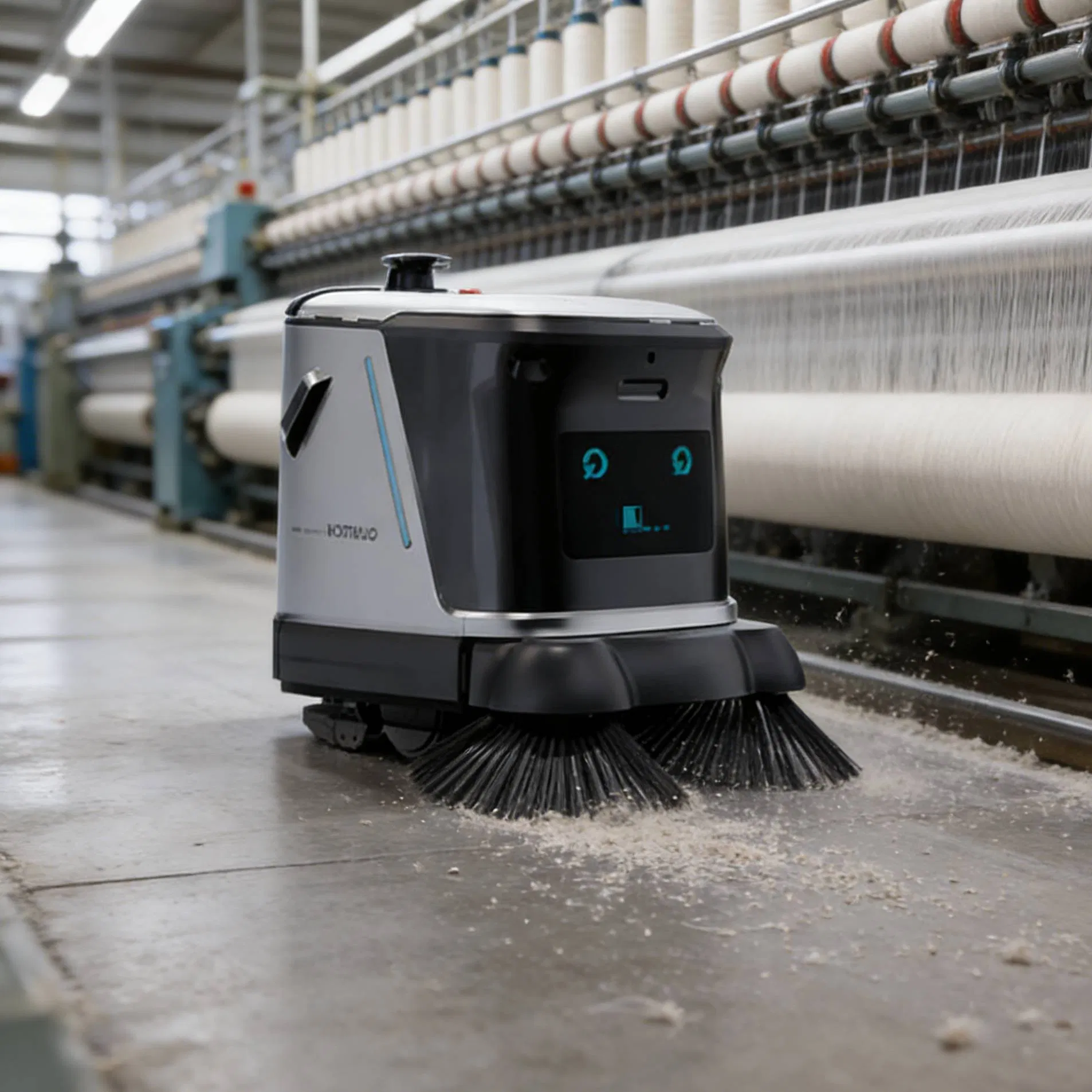 Robot Vacuum and Mop Cleaner with Self Cleaning Robotic Floor Cleaning Machine for Textile Clothing Factory Industrial Warehouse