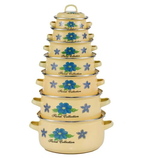 Premium Enamel Pet Bowl for Dogs and Cats - Stylish and Durable