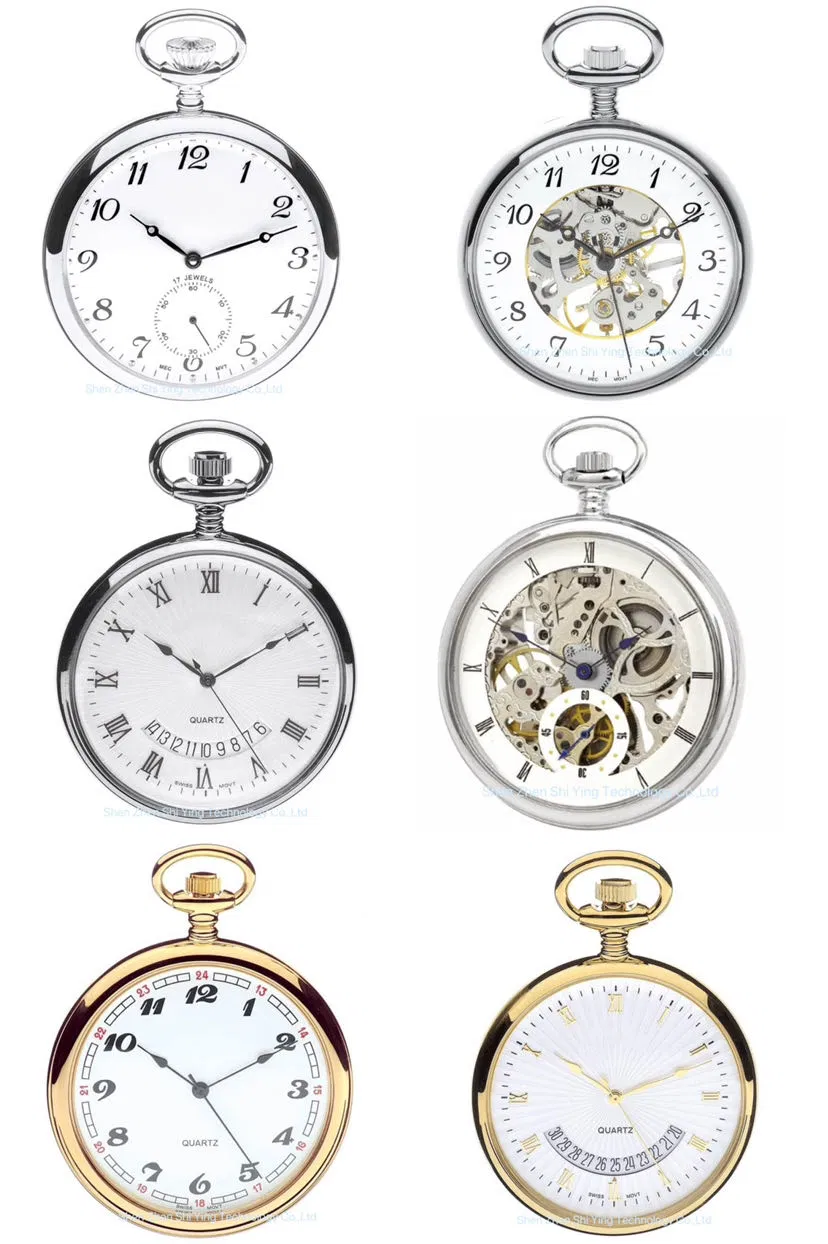 Customized Best Quality Gift Fashion Japan Movement Brass Pocket Watch