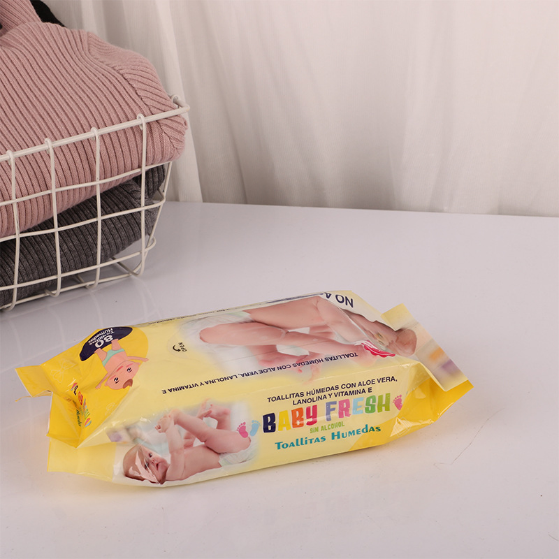 Tessa 80 PCS Custom Logo Compostable Biodegradable Baby Wipes Disposable Bamboo Baby Wet Wipes