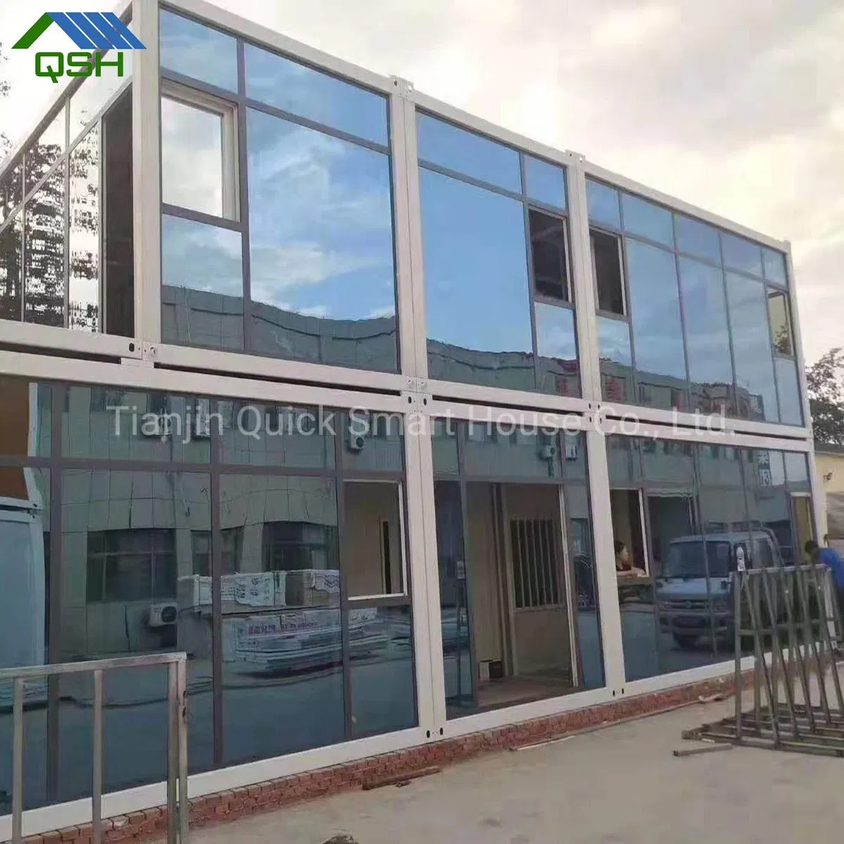 Buy Garage Design Fiberglass Houses/2 Floor Duplex Prefab House for South Africa/Canada/Namibia