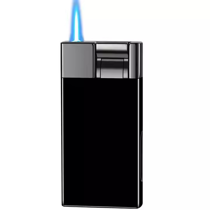 Windproof Lighter Blue Flame Customizable Logo