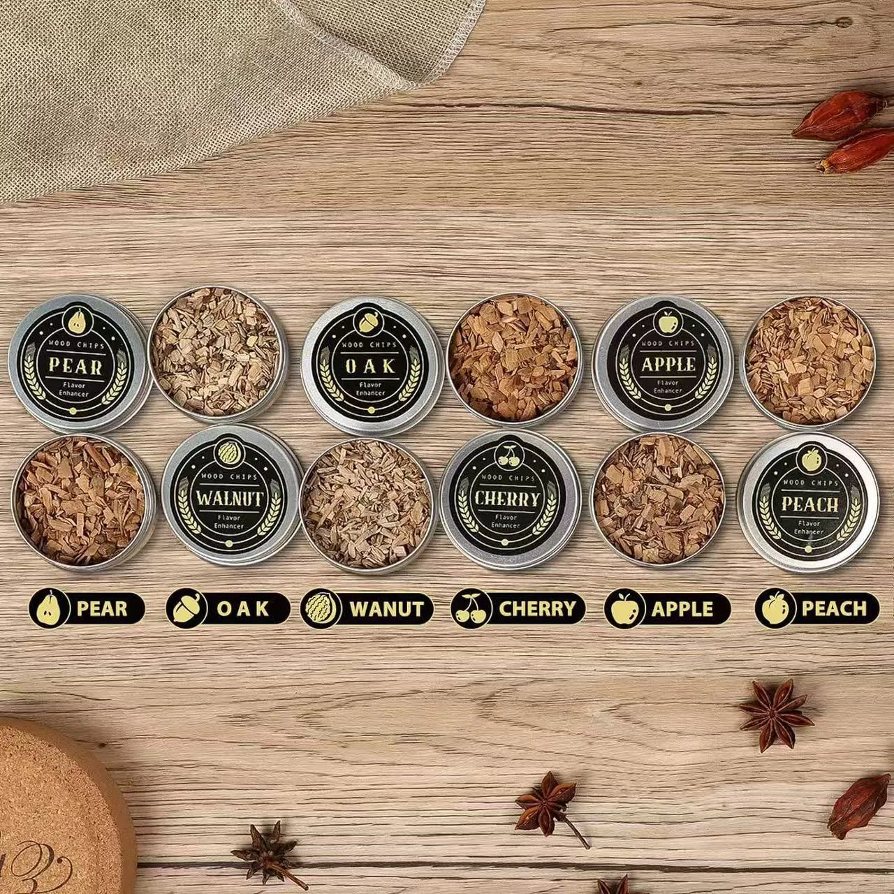 Old Fashioned Rich Smokey Flavor Cocktail Whiskey Smoker Kit with 6 Flavor Wood Chip for Italy Big Whale Dinkelacker