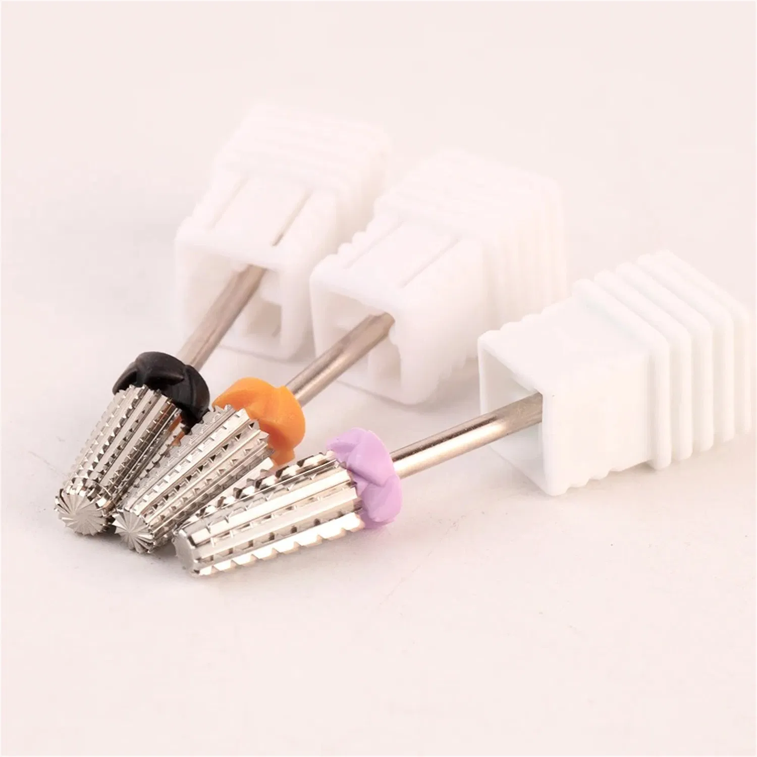Professional Tungsten Carbide Gold 5 in 1 Large Barrel Safety Bit for Nail Art Drill Machine Manicure Nail Drill Bits