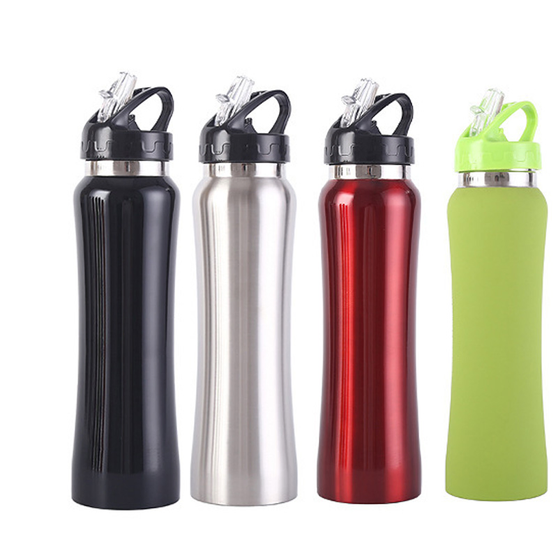 Leakproof Single Walled Water Bottle with Straw Non-Insulated Leakproof Water Bottle