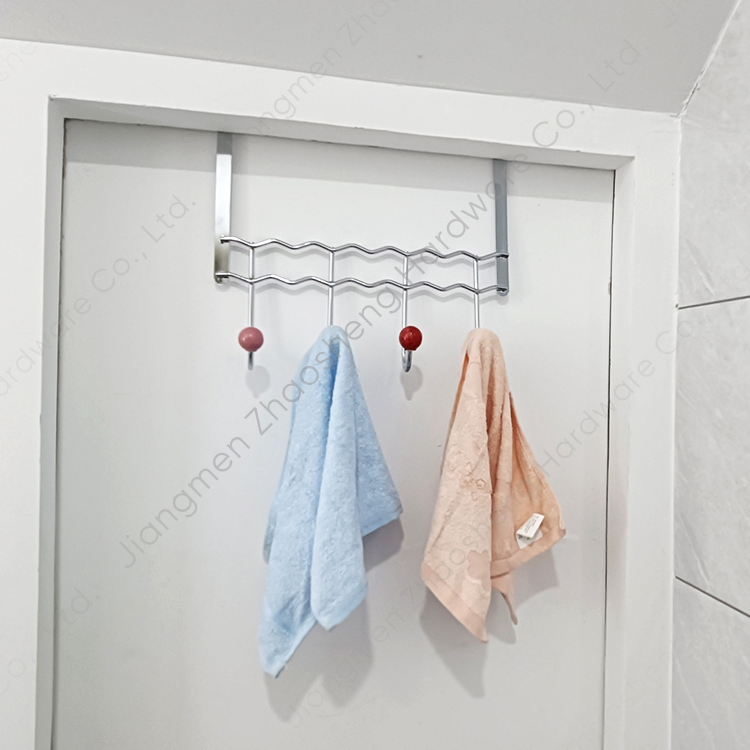 Utility Wire Bathroom Space Saving Non Slip Towel Hangers Over The Door Hook Coat Racks for Cloths Metal