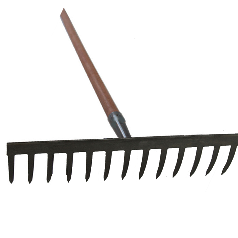 Hautine Hot Sell Lawn Rake with Wood Handle