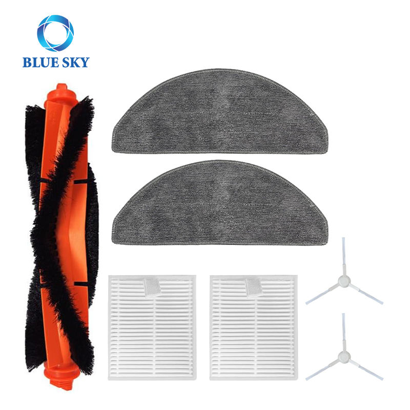 Replacement Kit Fits for Xiaomis E10 E12 Robotic Vacuum Cleaner Parts HEPA Filter Roller Brush Side Brush Mop Cloth